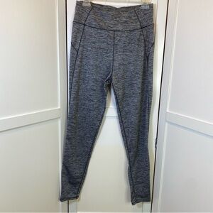 Climate Right by Cuddl Duds Leggings Size Medium Black/Gray